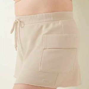 🛑(SOLD) Victoria’s Secret PINK-Cargo Shorts- Tan w/ Small Logo, Sz: Lrg, NWT